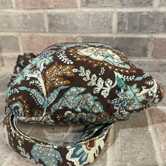 Vera Bradley Brown and Blue Floral Crossbody Bag - Picture 8 of 11
